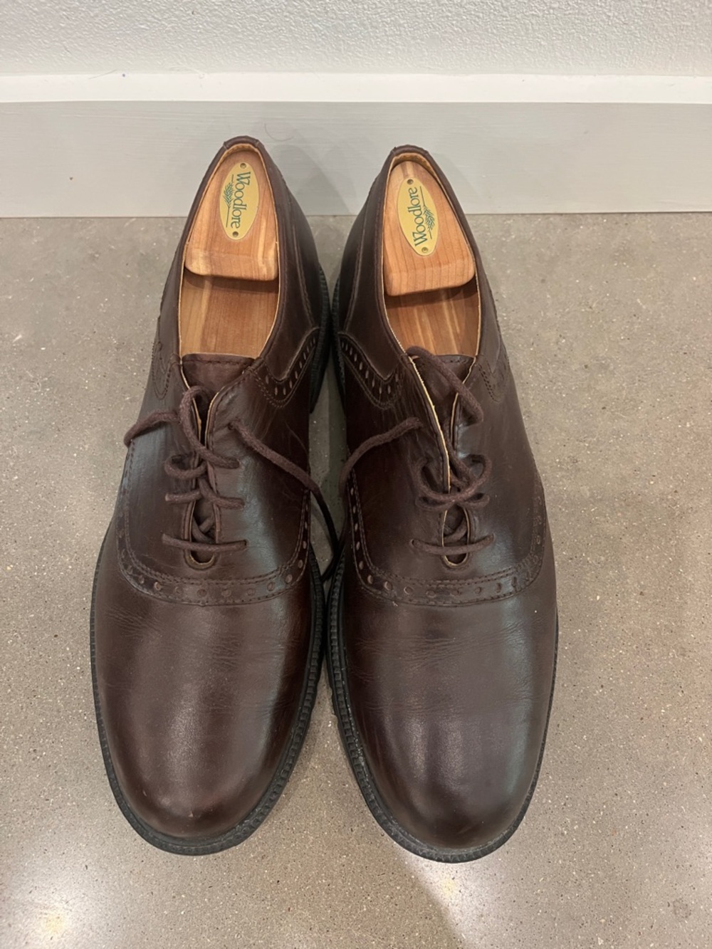Timberland waterproof Dark Brown Leather Derby Shoes for Men